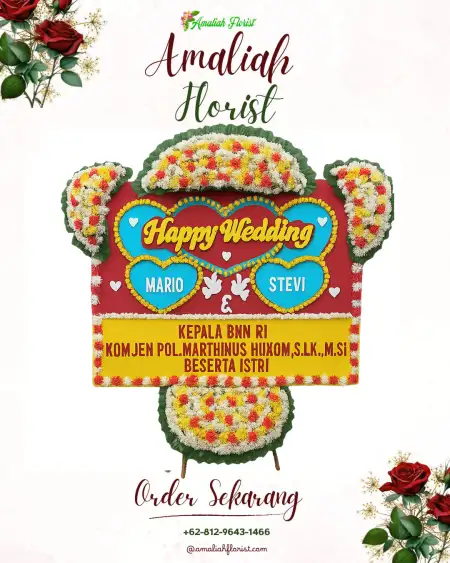 Papan Bunga Pernikahan Kabonena